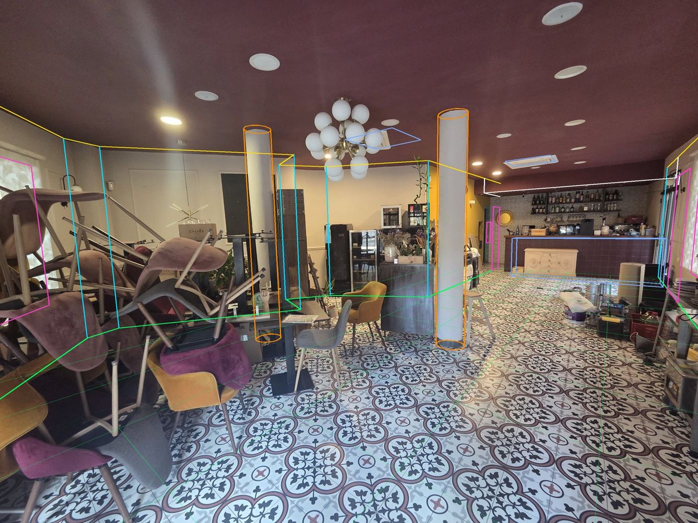 Modelo 3D proyectado sobre la foto N4
